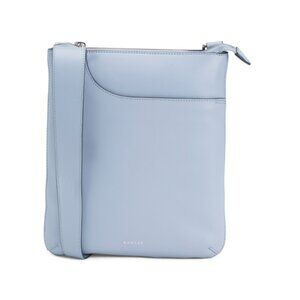 RADLEY LONDON Smoke Blue Leather Pockets Medium Zip Top Crossbody